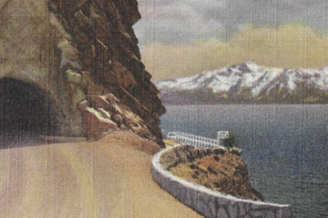 Cave Rock Tunnel Lake Tahoe Calif 1957 Postcard